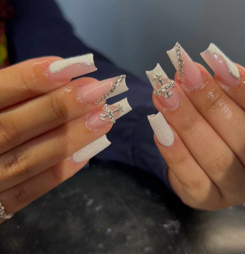 Extra long full set acrylic