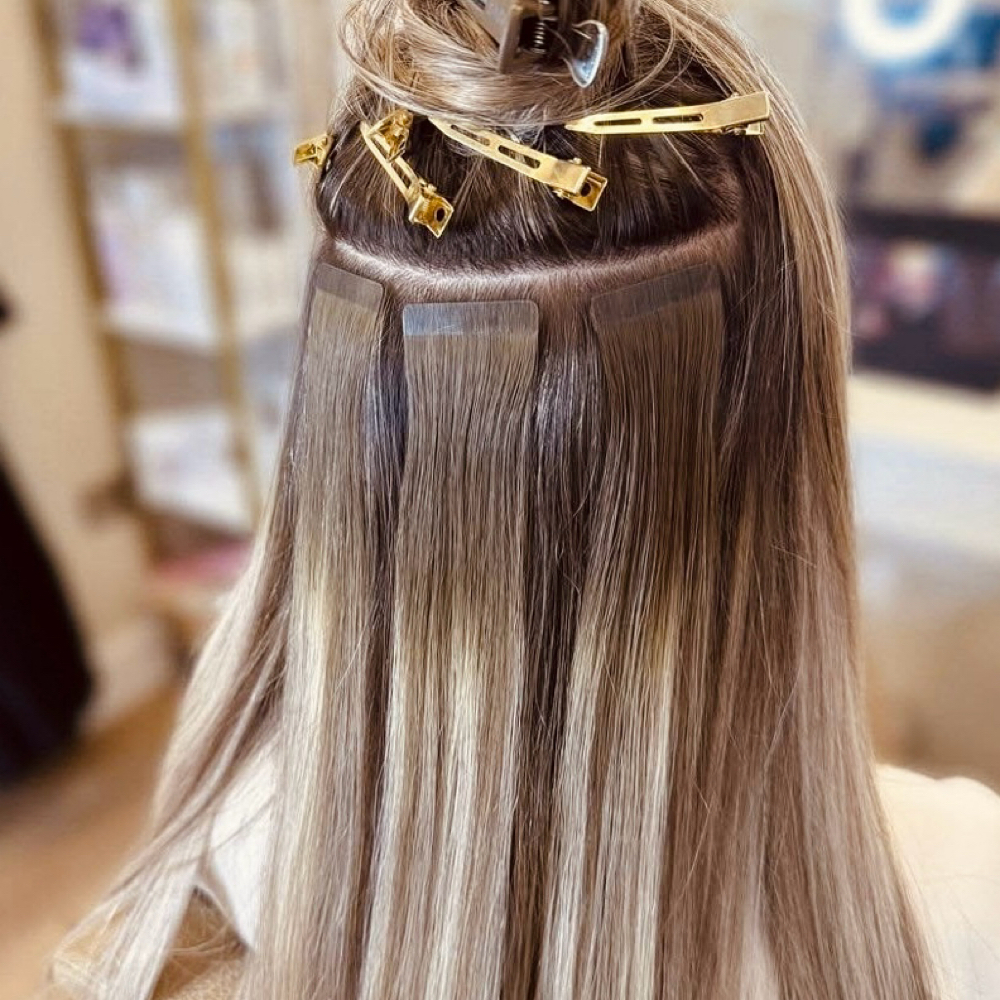 Tape Extentions at Bella Hair & Makeup in Dallas, TX