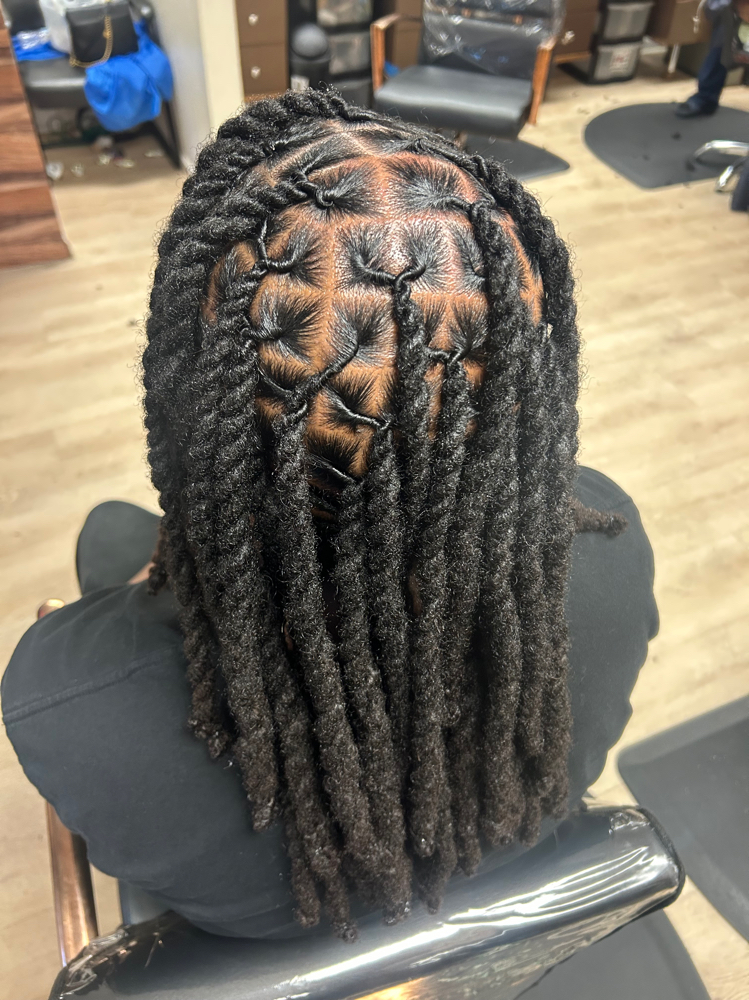 Two Strands - Medium Locs at Crown Maintenance in Detroit, MI