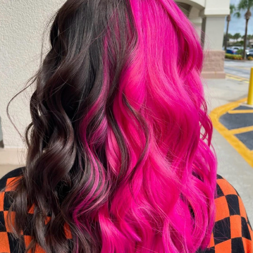 MODEL CALL- Pink/black Split Dye at Cryptic Beauty Parlor LLC in Thomasville, NC