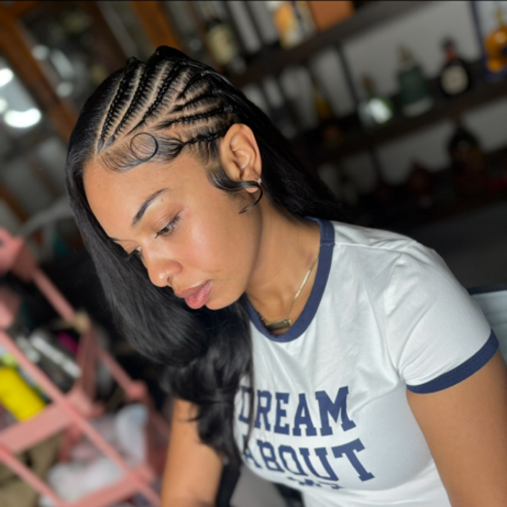 Side Braids 6-8 Braids at Perla’s Nails in Orlando, FL