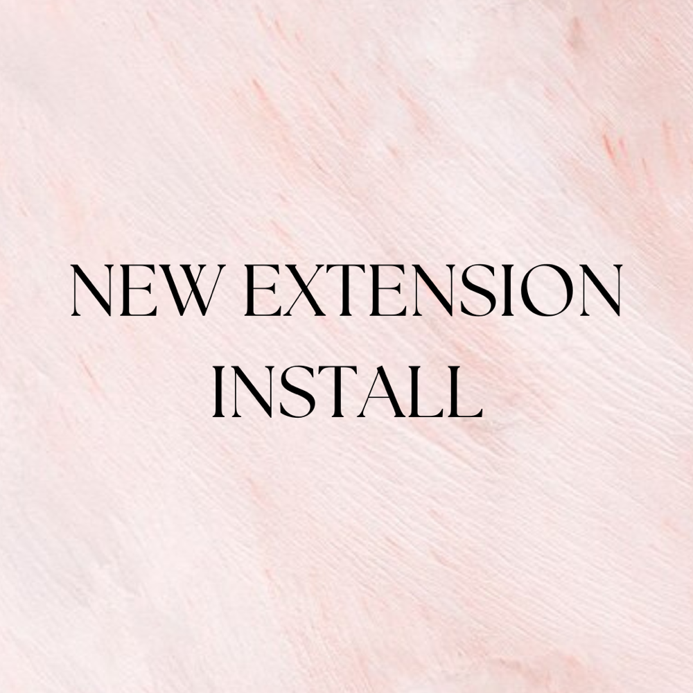New Extension Install