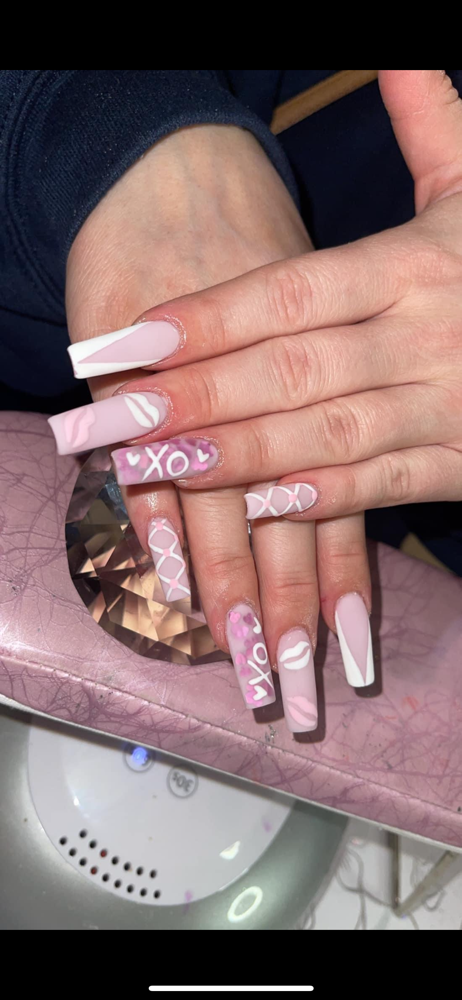 Full Set Colored Acrylic Long Xl
