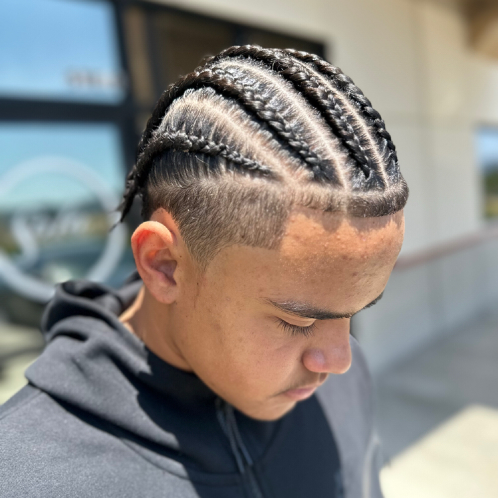 6 Cornrows at Queen’z & King’z Barber Salon in Murrieta, CA