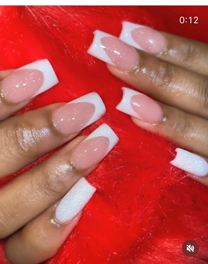 French Tip Pink/white