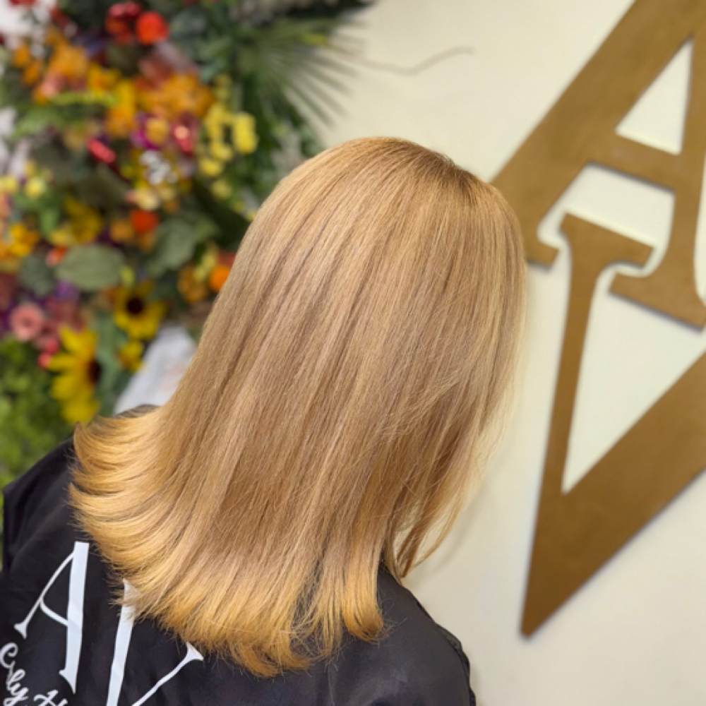 Hair Color Melting at AV Curly Hair Studio in New Brunswick, NJ
