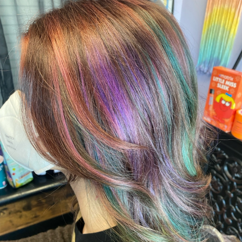 All Over Vivids Medium at Mollie’s Magical Hair in Moore, OK