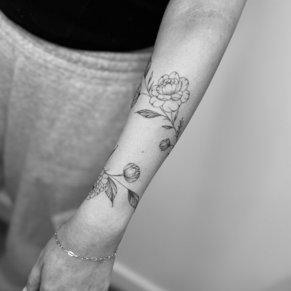 Large Fine Line Tattoo at Echo Esthetics in Alameda, CA