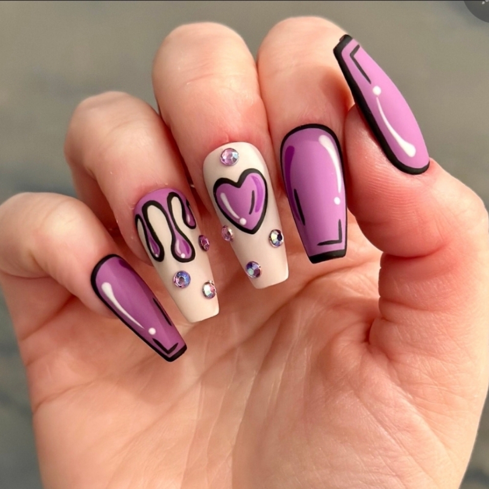 Cartoon Nail Design at Iliana's Nail Salon in Verona, WI