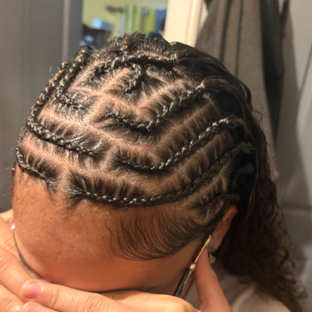 Tribal Braids (Front only, natural) at Only Braids RI in North Providence, RI