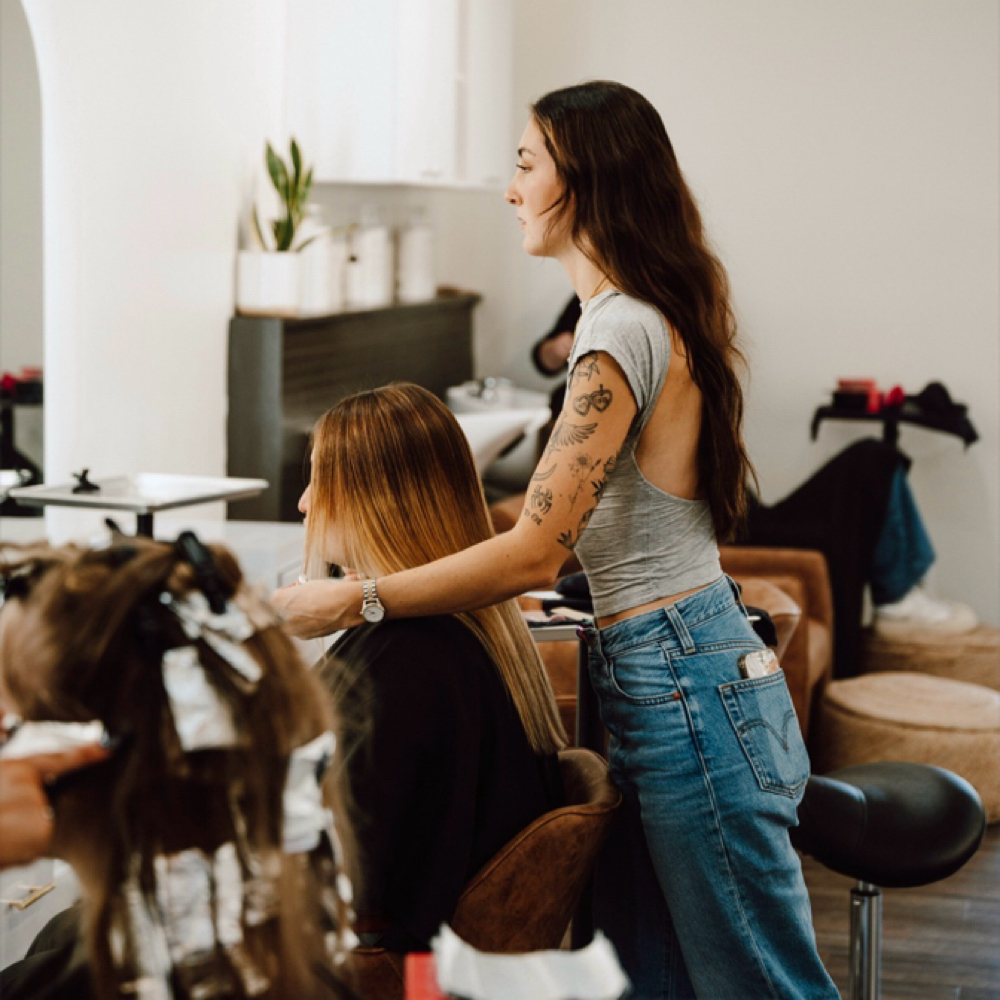 Extension Consultation at Superbloom Hair Studio in Charlotte, NC