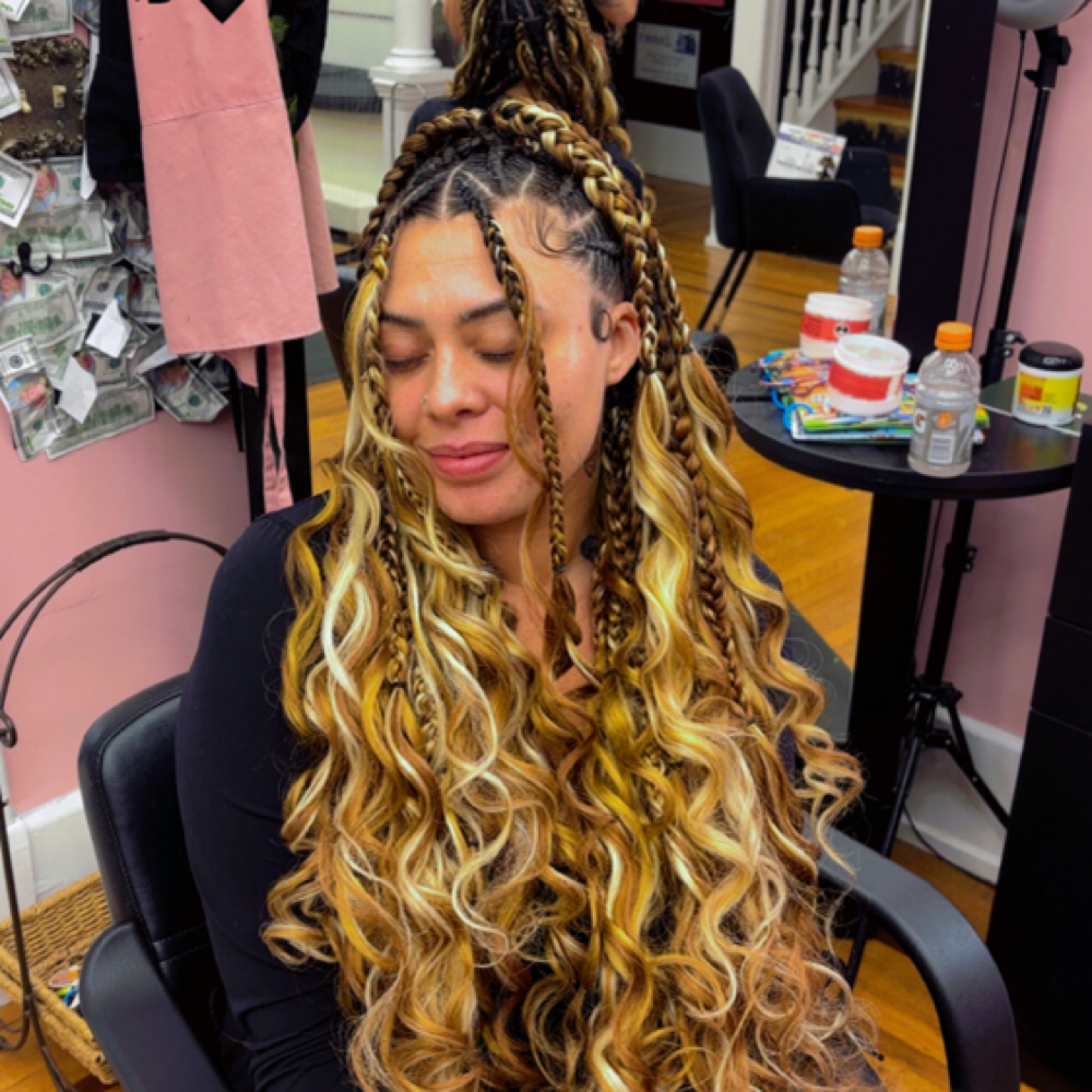 French Curl Braids at Touched By Grace in Elizabethtown, KY