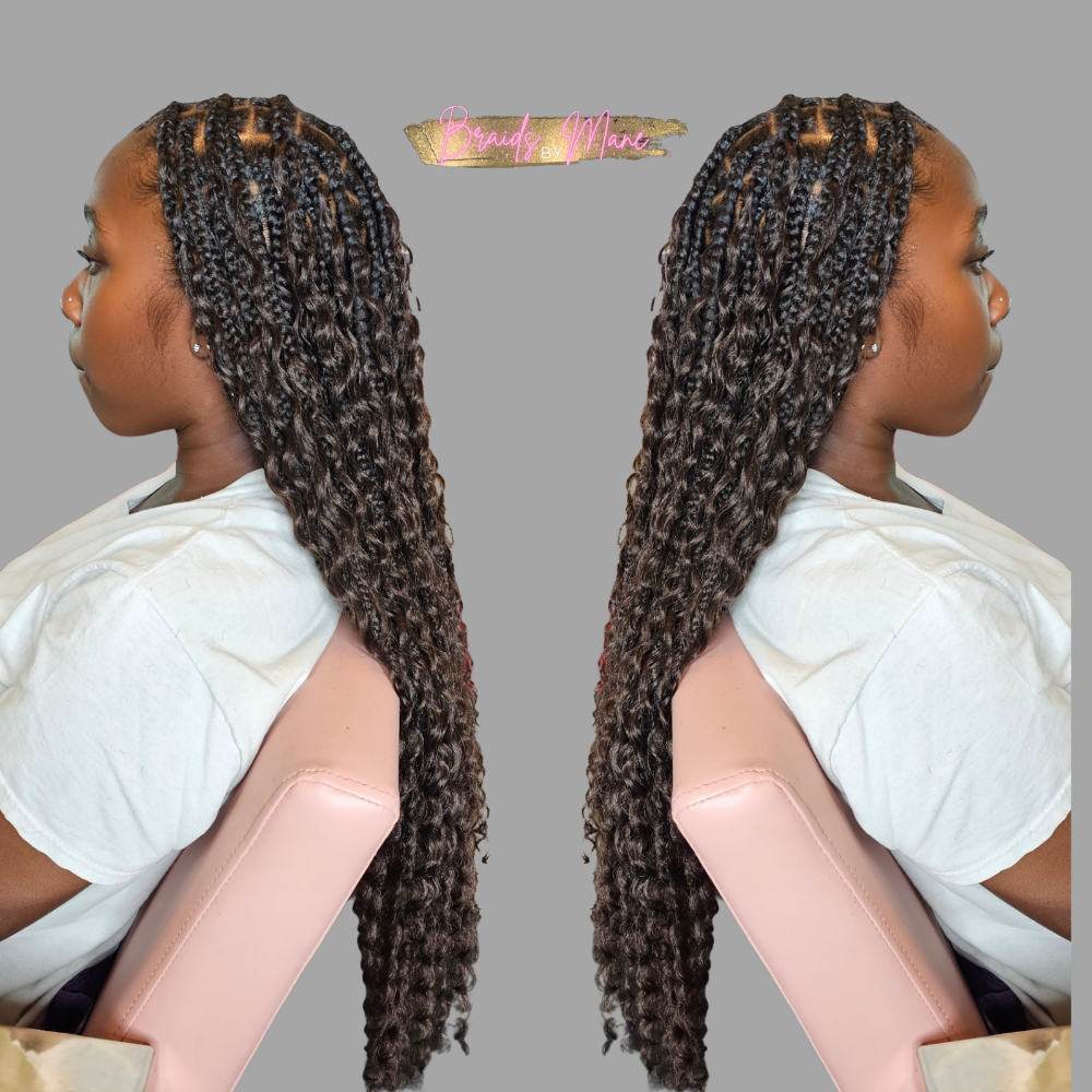 Medium Boho Knotless Braids