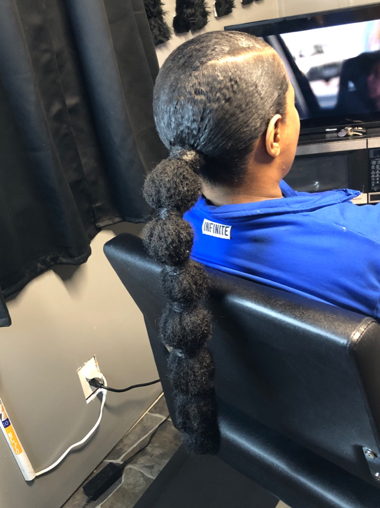 Slick Back Bubble ponytail