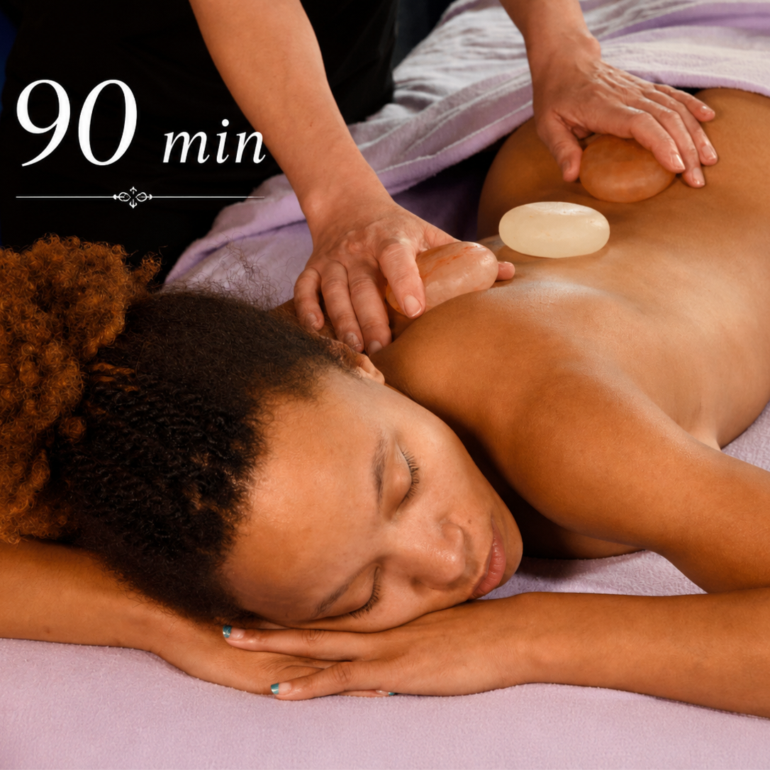 Salt Stone Massage - 90min at HARMONIA MASSAGE & BODYWORKS in Johns Creek, GA
