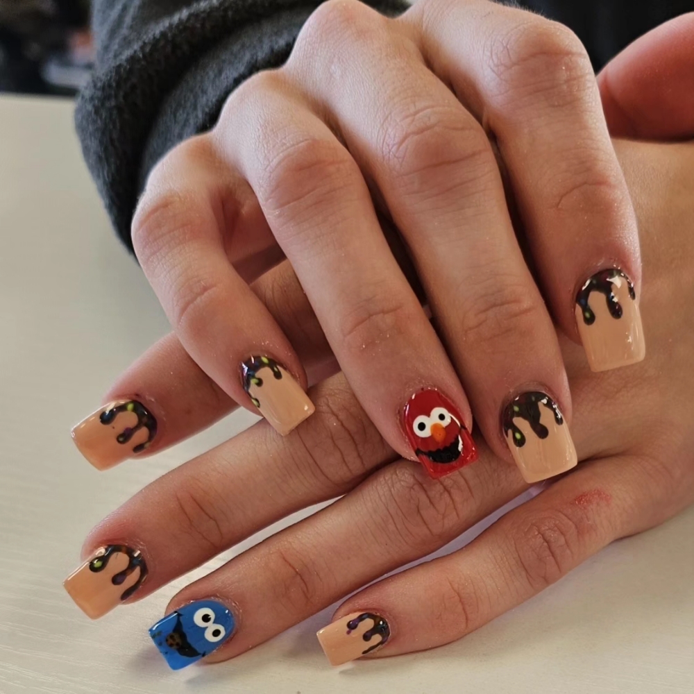 Nail Art, Chrome, French Tip