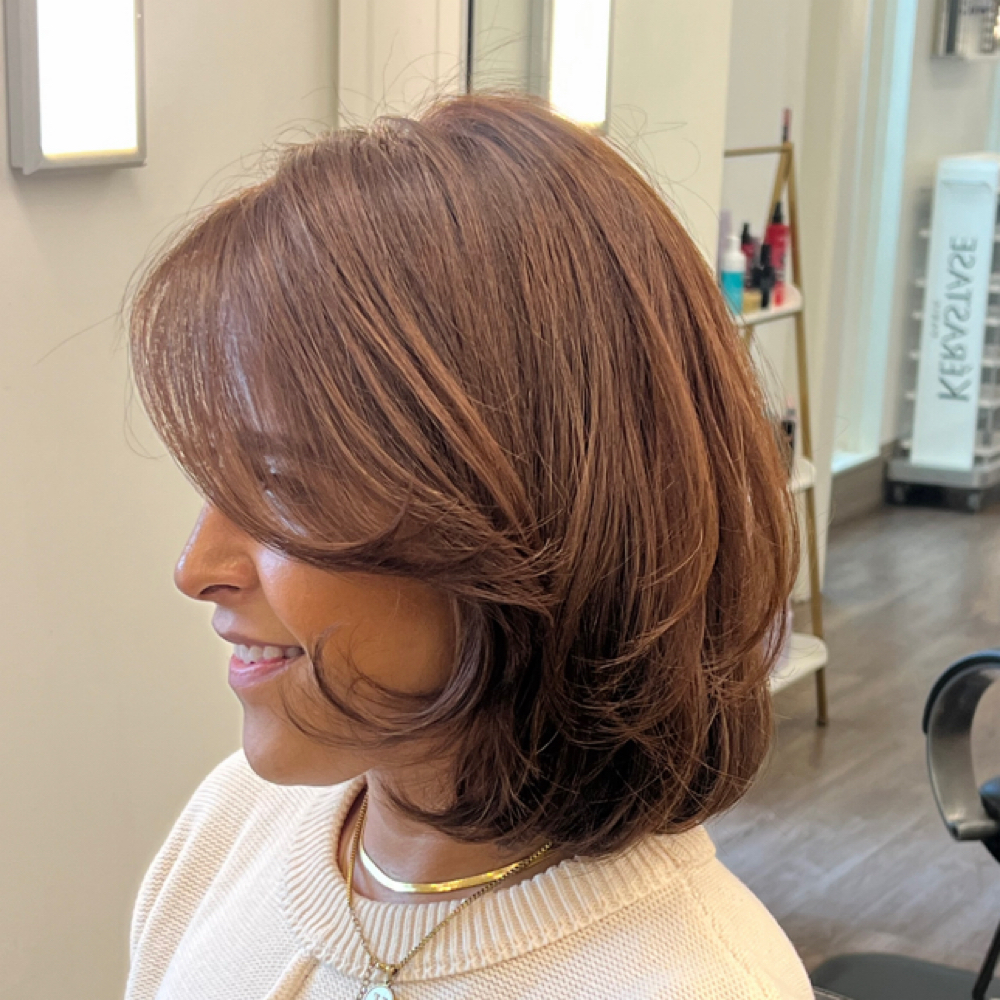 Base Color Root Touch Up & Trim at Andrea Signature Hair in Alpharetta, GA