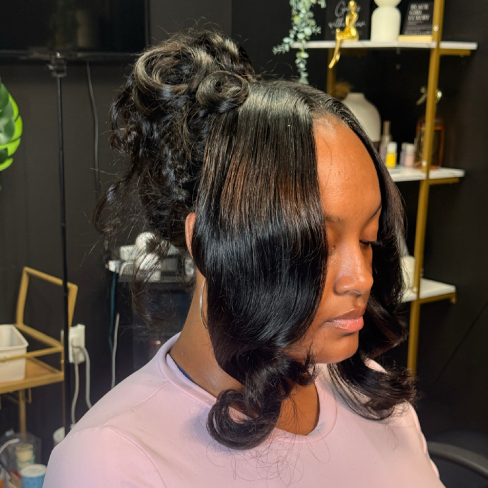 Luxury Pin-Up Quickweave at The Nautica Charmese Experience in Greenville, SC