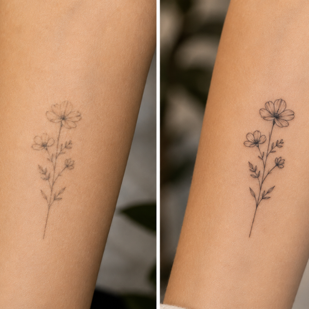 Tattoo Touch Up at The Girly Birds in Dripping Springs, TX