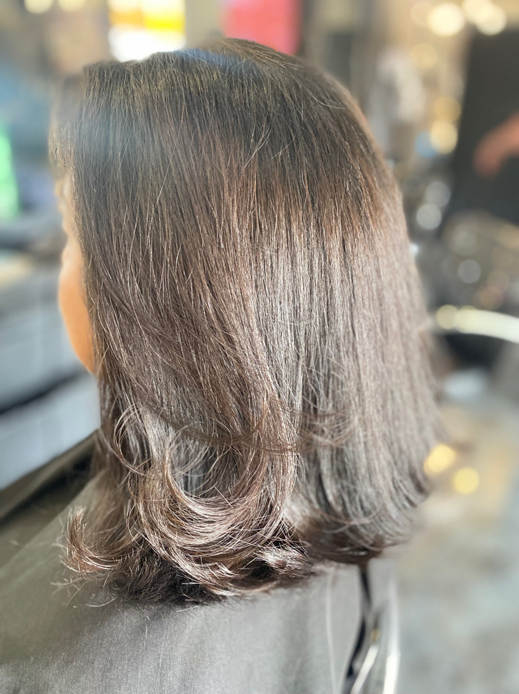color with blowdry