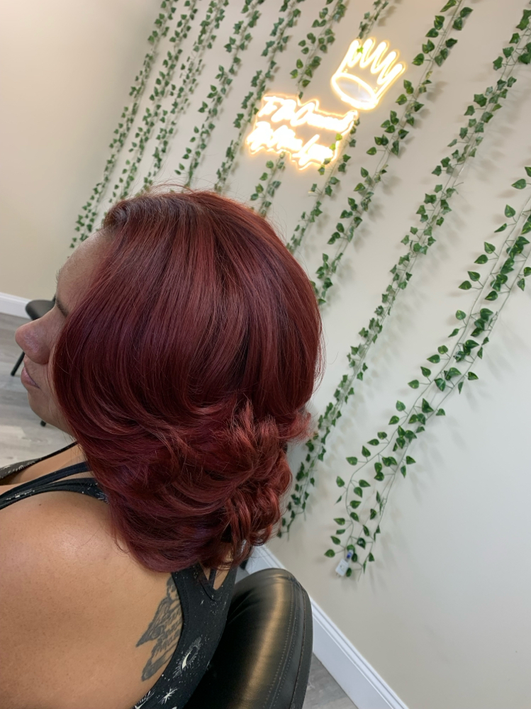 Medium Hair Blowout at To Be Crowned By Nina Lynn in Emmaus, PA