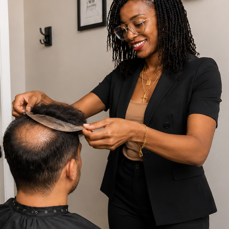 Signature Male Hair System Install at Beaux Cheveux in Colorado Springs, CO