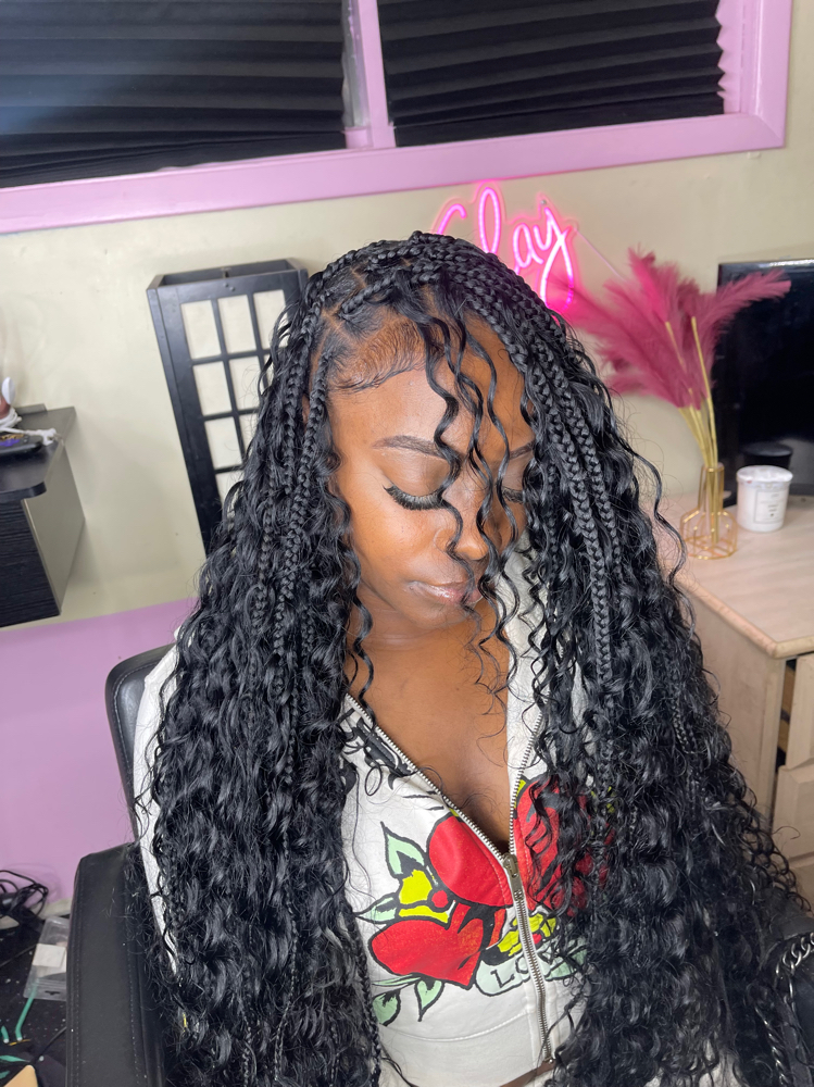 Small/medium Knotless Extra Boho