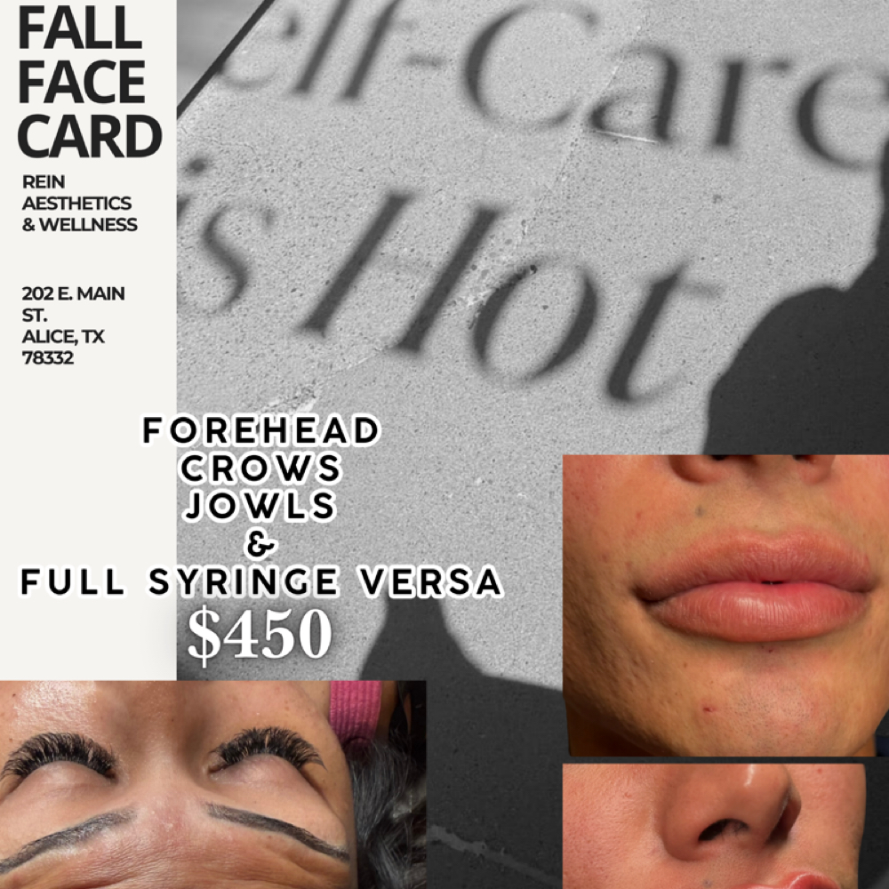 Fall Face Card at Rein Aesthetics & Wellness in Alice, TX