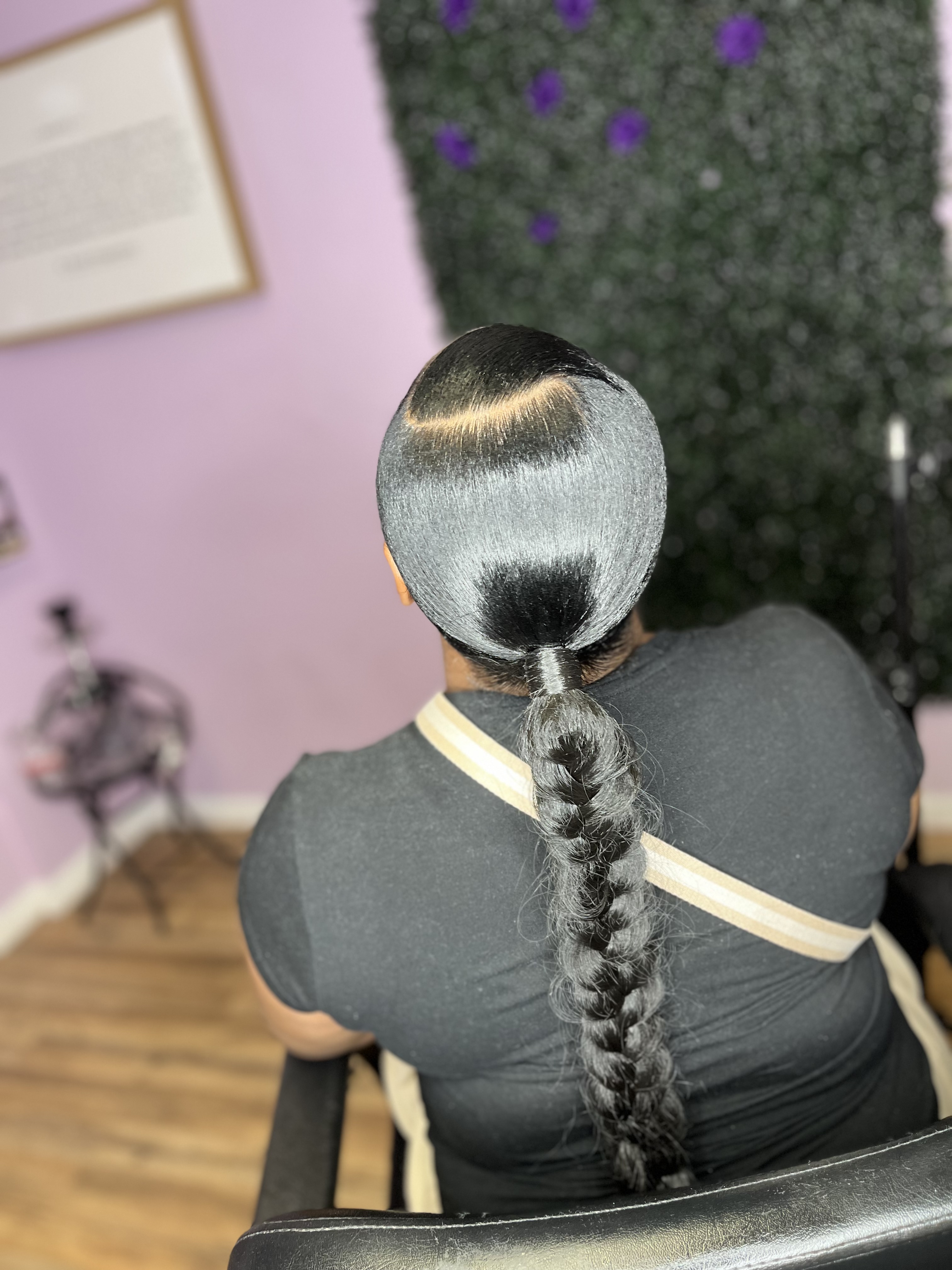 Sleek pony +shampoo at Da Braid Bully in Martinez, GA