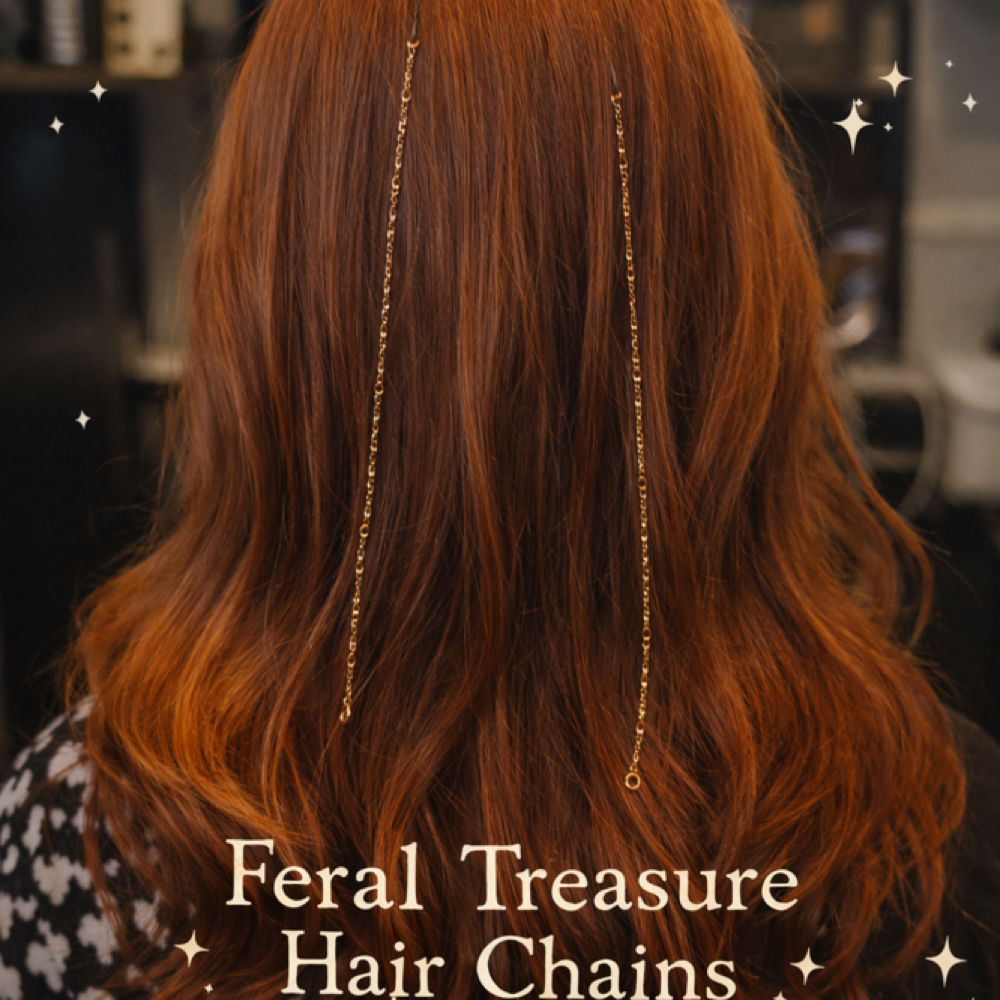 Feral Treasure Hair Chains at Gothic Beauty Hair Salon in Mocksville, NC