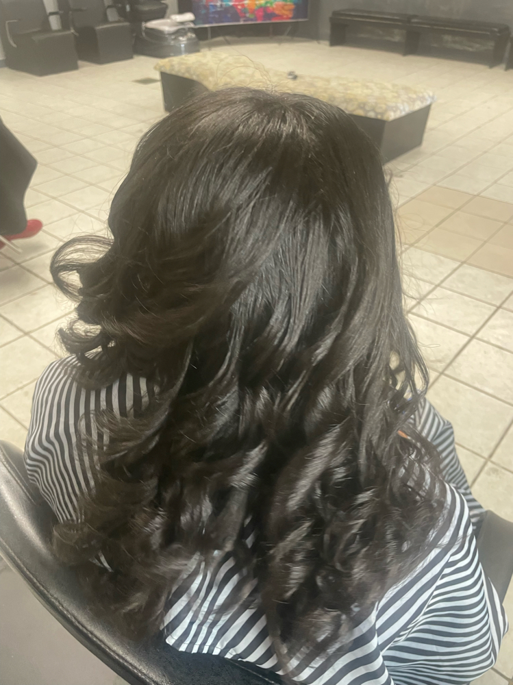 Flat Iron (curls Or Bone Straight)