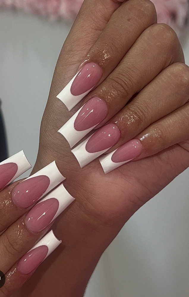 Pink and white