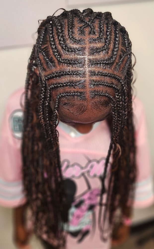 Tribal Braids With Knotless at Jaybraidsandwigs in Baytown, TX