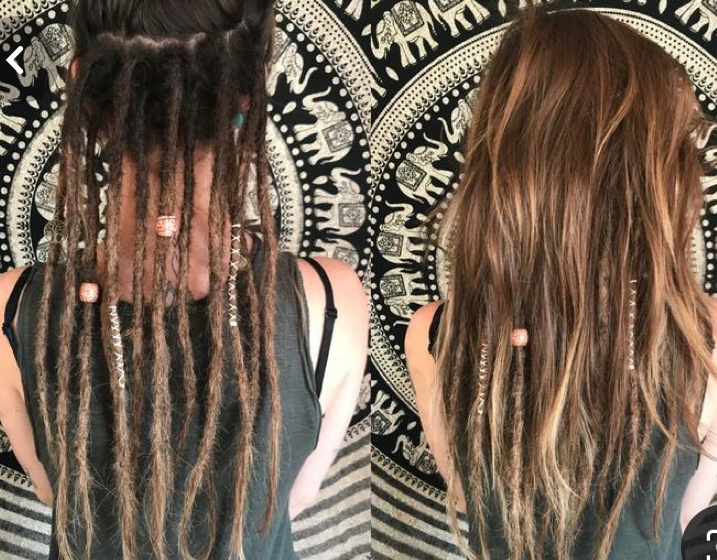 Partial Dreads Installation at To Be Crowned By Nina Lynn in Emmaus, PA