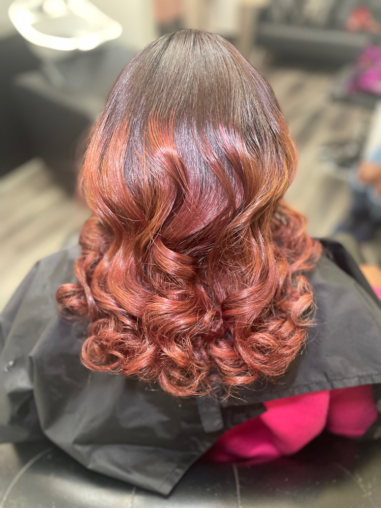 Silky Smooth SilkPress w/curls at Lateeka’s Natural HairCare in Nashville, TN