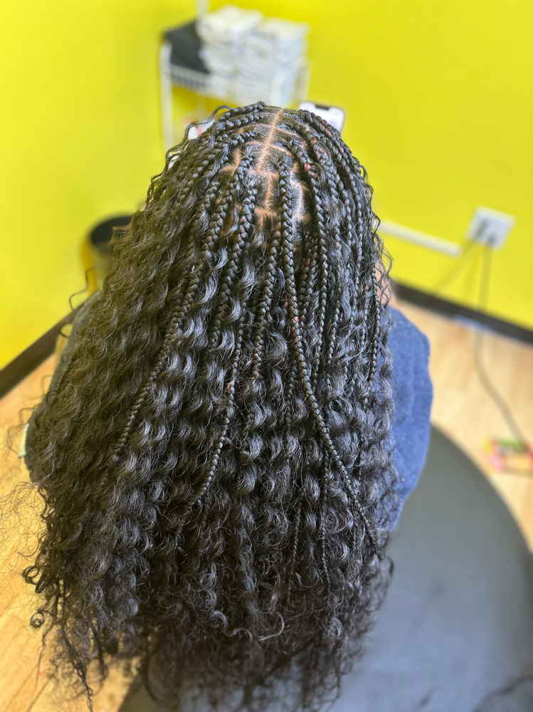 Full Boho Knotless Human Curls
