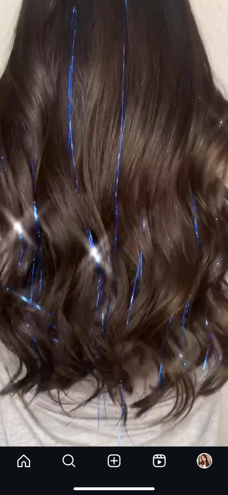 Hair Tinsel at Ashley Escarzaga in El Paso, TX