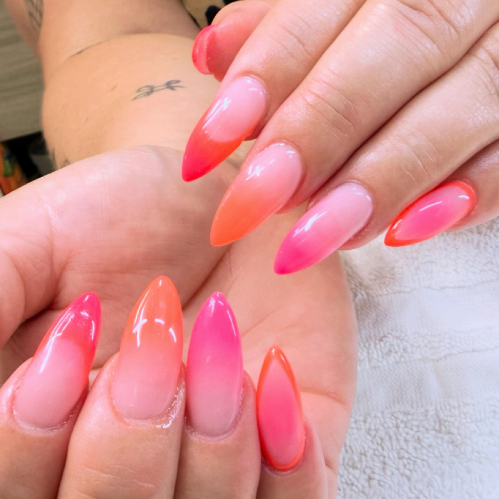 Ombré Nail Art at Bare Nails Studio in Overland Park, KS