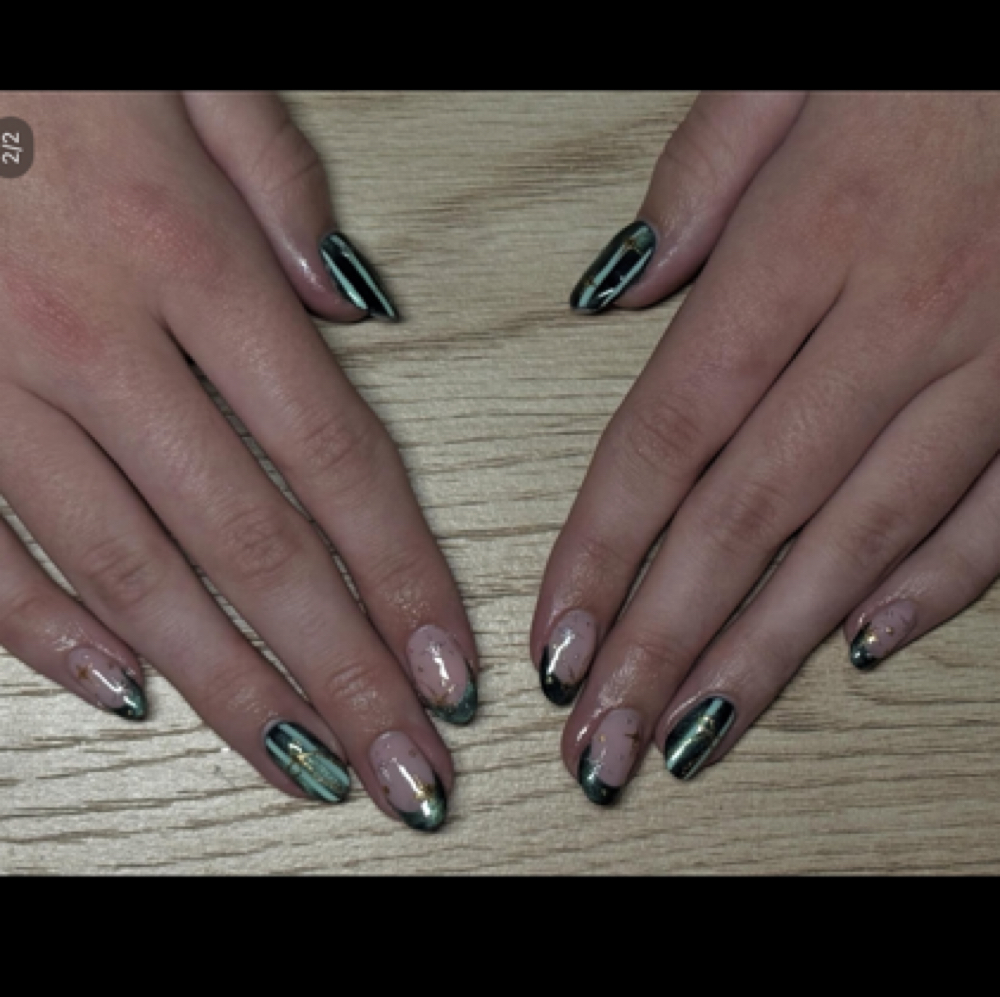Structured gel manicure at Simply Leah Nails in Farmington, ME
