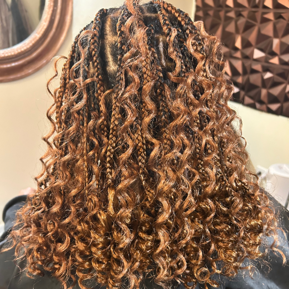 Medium boho knotless bob at Carrie The Gentle Stylist in Chicago, IL