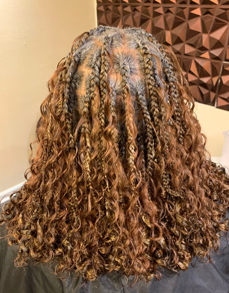 Medium boho knotless bob