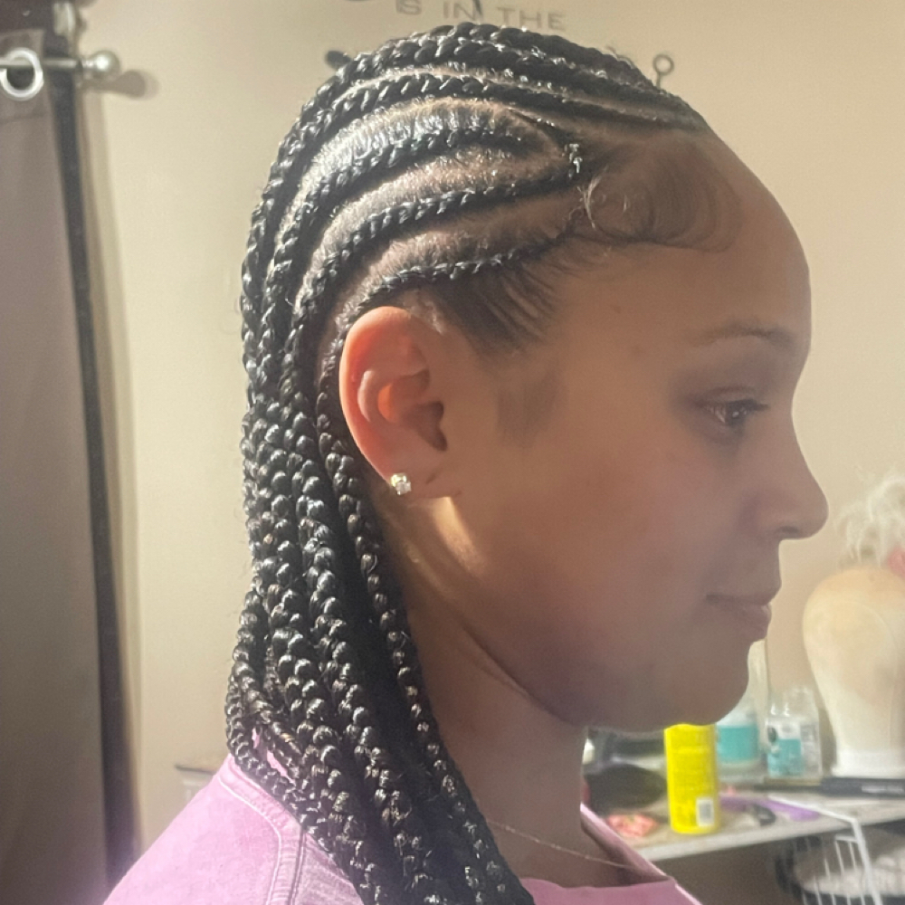 Freestyle braids at Royal Miss Braids and Beauty in Battle Creek, MI