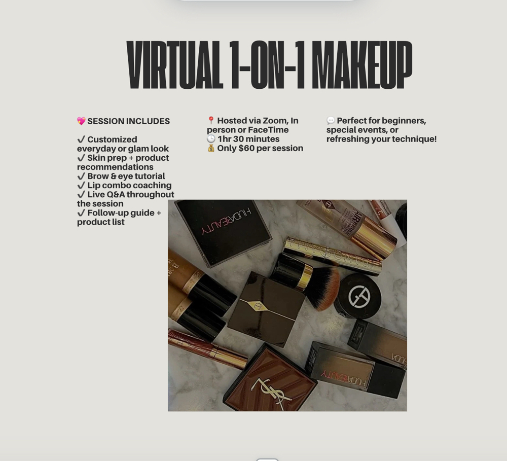 Virtual 1 On 1  0r In Person