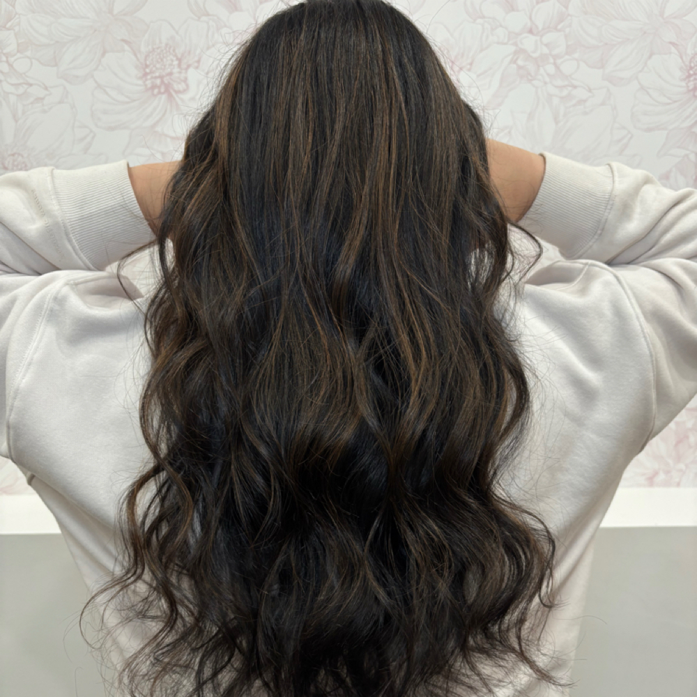Root Color With Partial Foil at Hair by Caitlyn in Johnston, RI