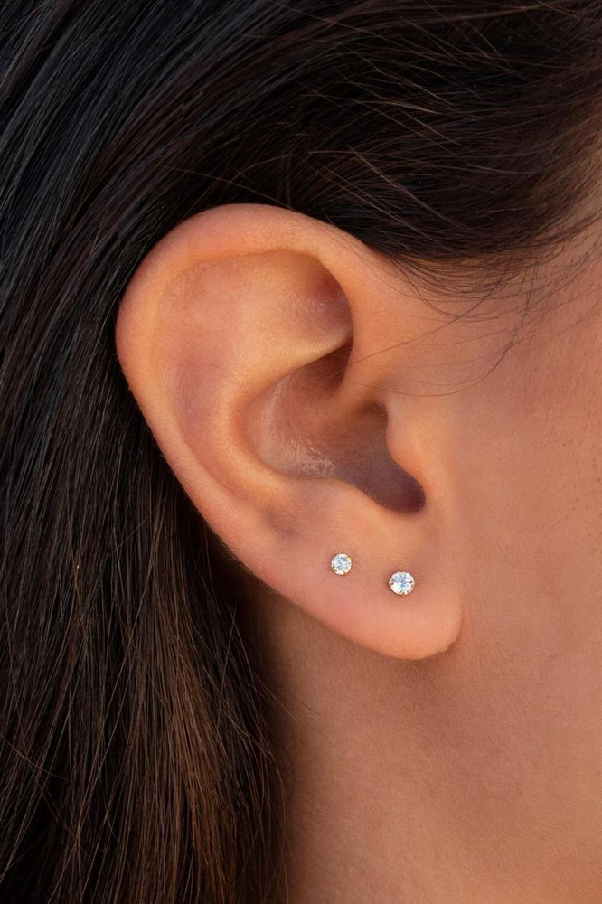 Two Ear Lobe Pairs at Piercings By Jenn in Binghamton, NY