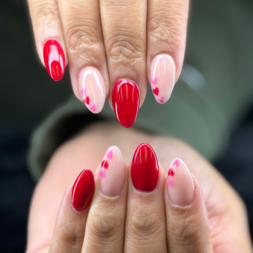 Full set Acrylic/Gel WITH DESIGN at Tips&Clips Hair&Nails in lincoln park, MI