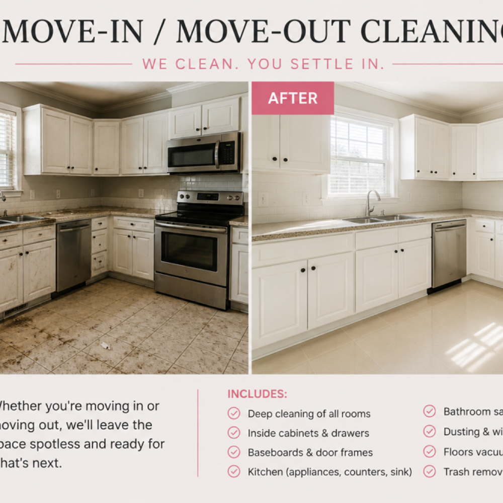 Move In/ Move Out Cleaning at Polished Haven Cleaning