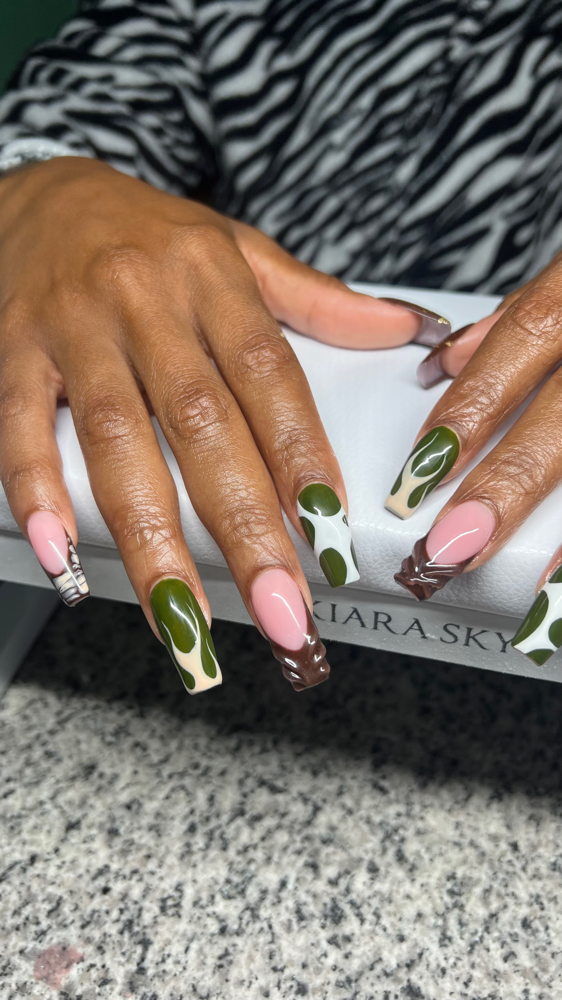 long hard gel full set