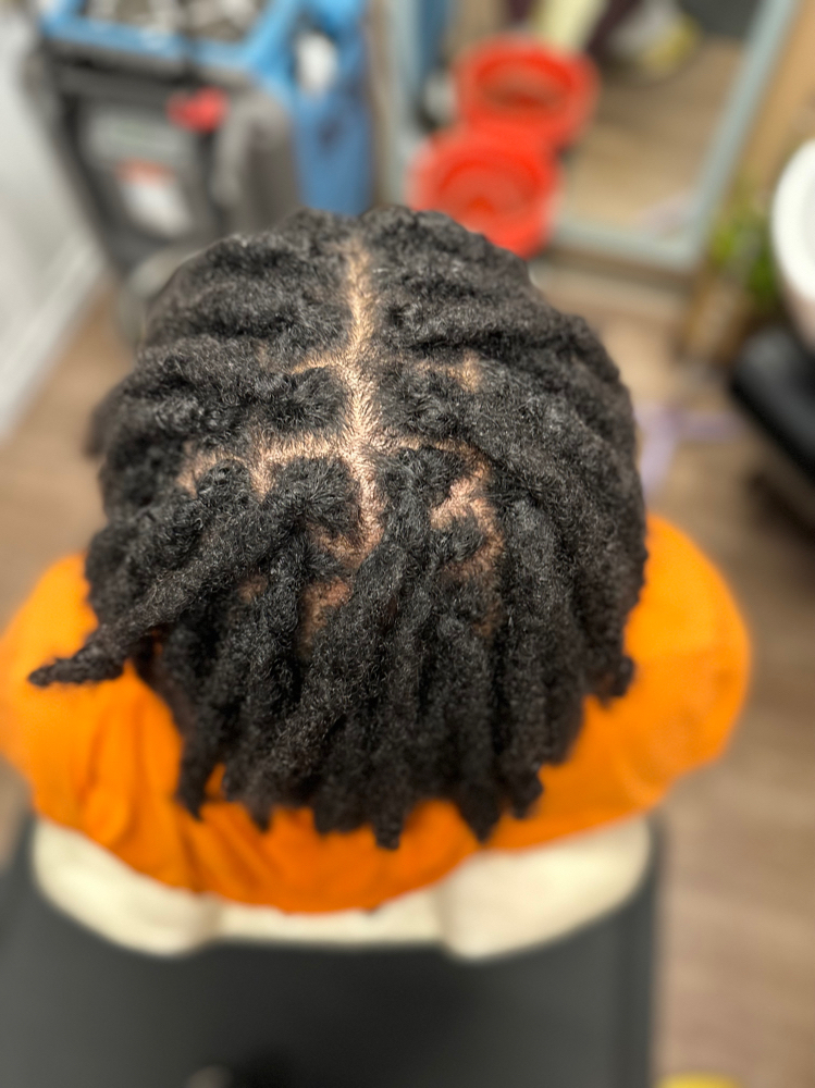 COMB RETWIST + CROCHET TIGHTENING OF CONNECTION POINTS OF INSTALLED LOC EXTENSIONS