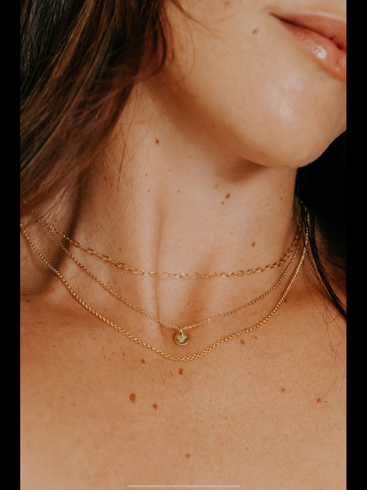 Permanent Jewerly 14K Gold Necklace at Pampered Hands LLC in Oaktown, IN